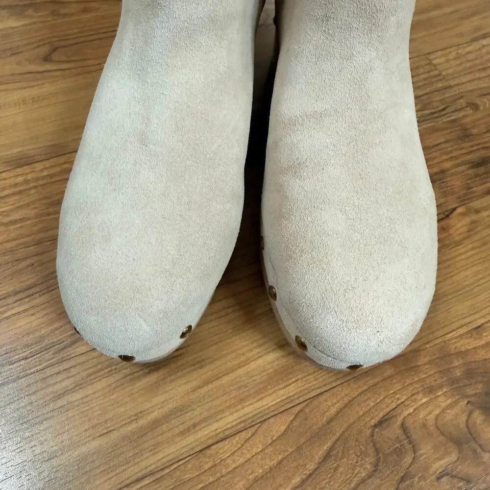 J. Crew Studded Suede Chelsea Clog Boot - Sz 9